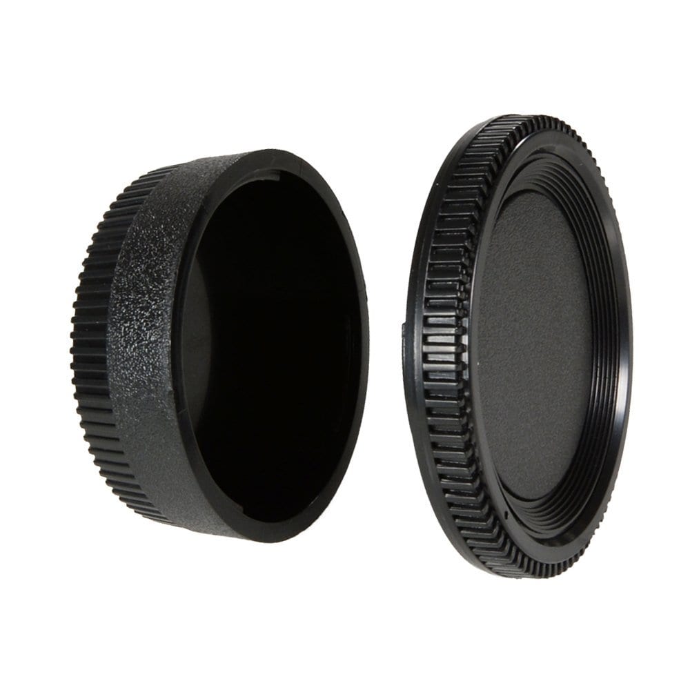 Rear Lens Cap Cover And Camera Body Cap for Nikon D810/D850/D750/D7500/D7200/D7100 D5600/D5300/D3400/D3200/D90- Black