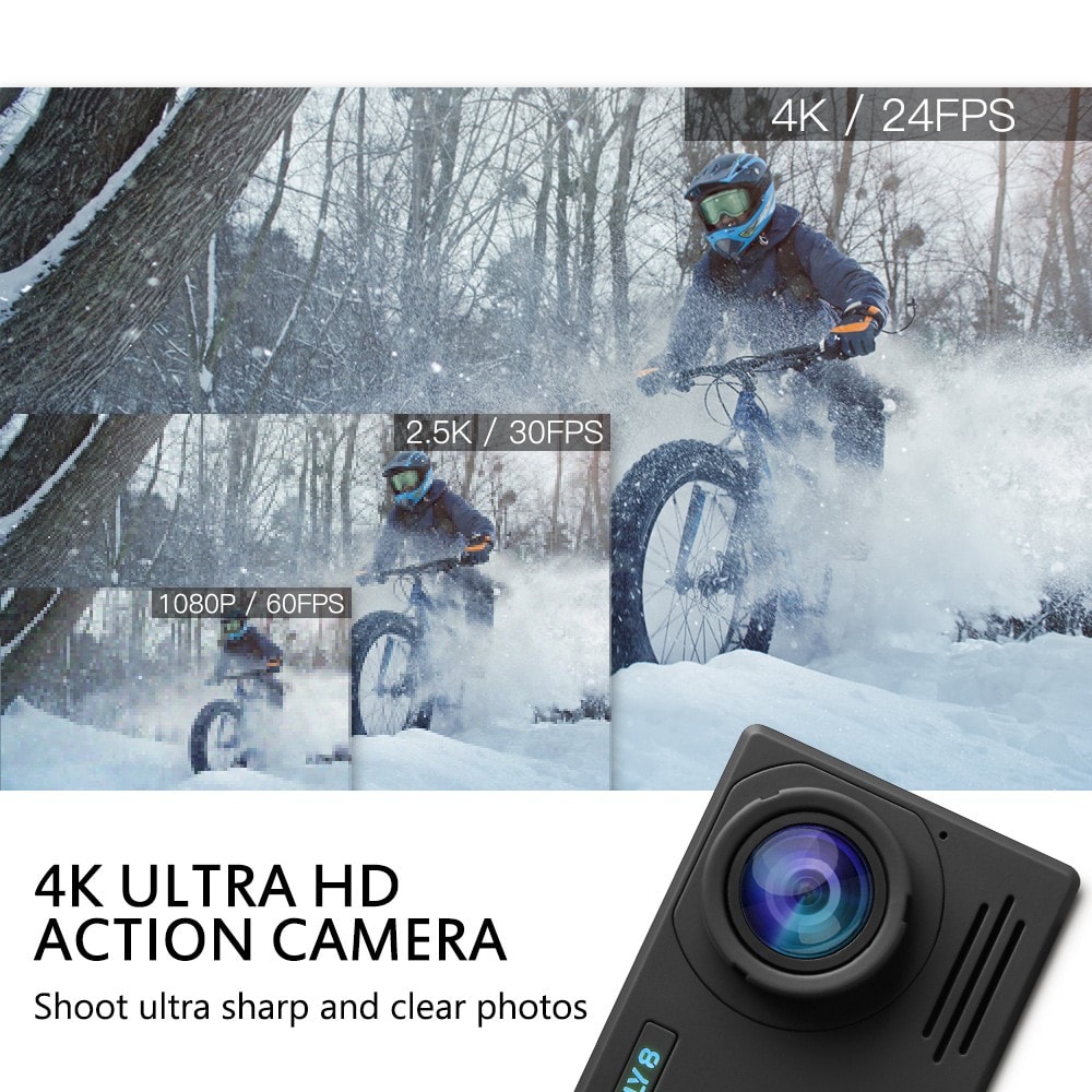 siroflo FIREFLY 8 4k 2160P Action Camera - Black