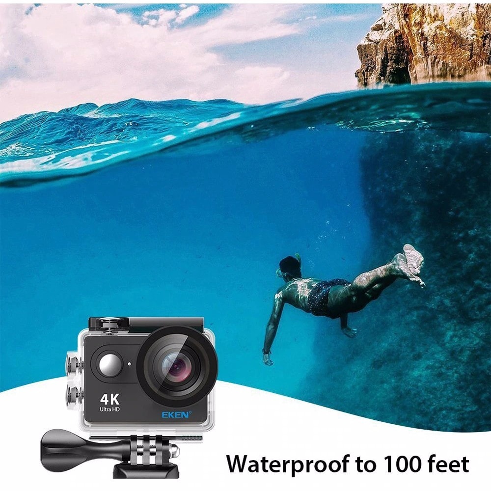 Original EKEN H9R 2 inch 4K Super HD WiFi Action Camera Waterproof Sports DV- Black EU Plug