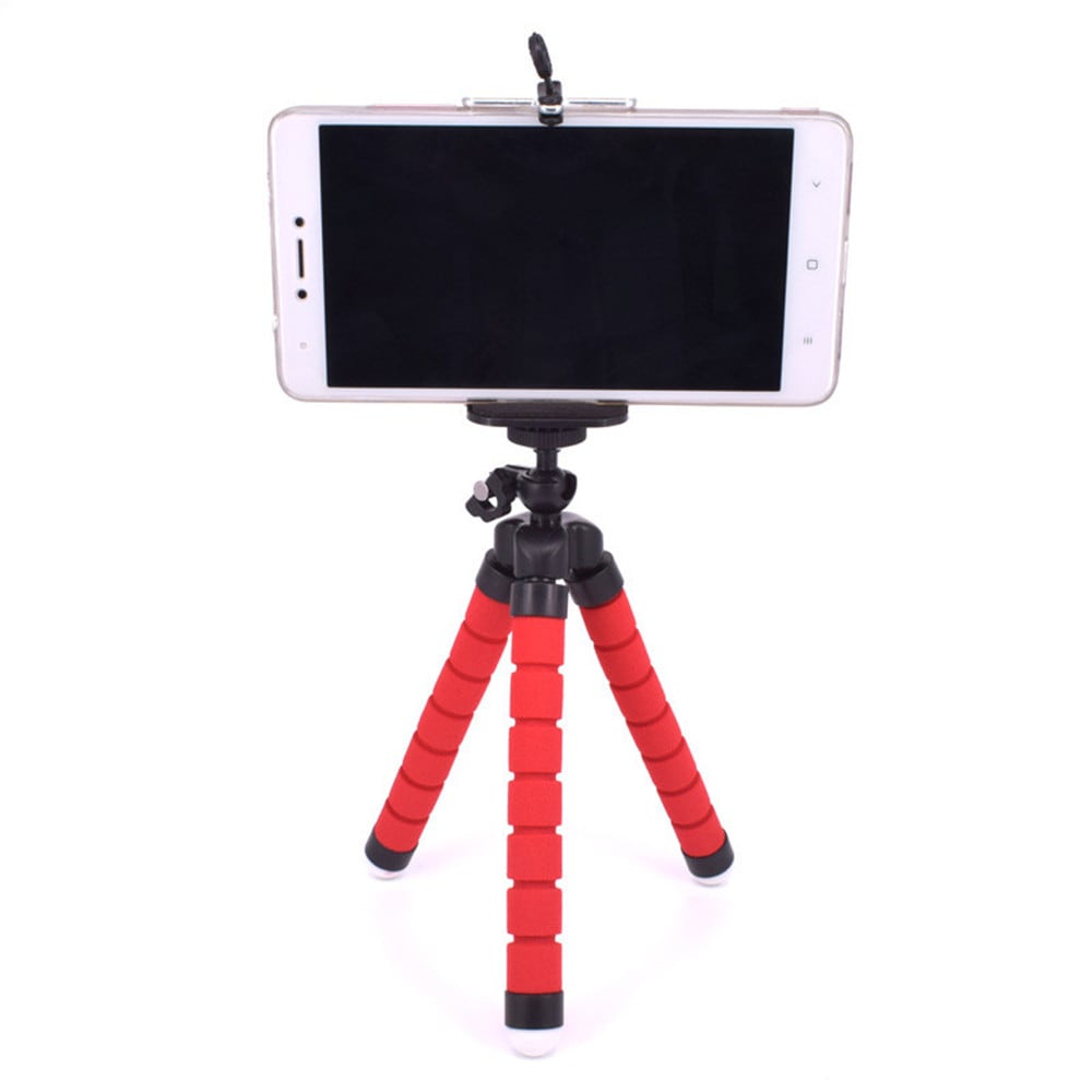 Octopus Style Portable and Adjustable Tripod Stand Holder for Cellphone Camera with Universal- Black