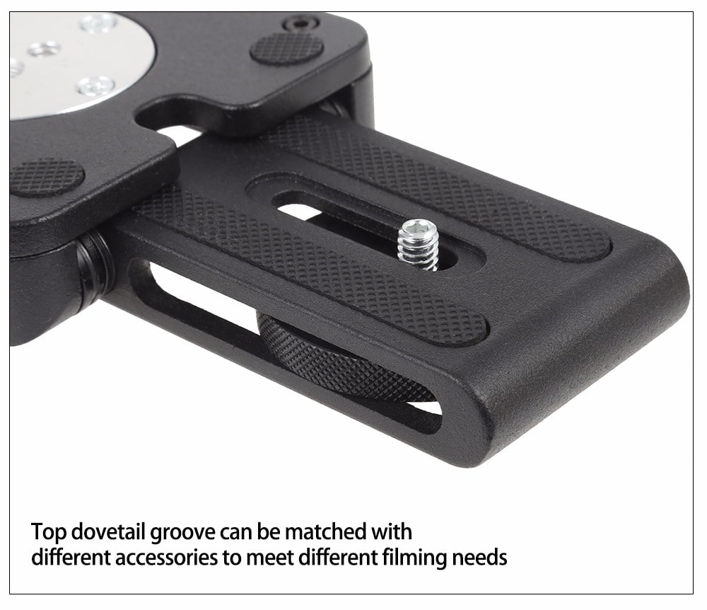 Z-shaped Folding Desktop Holder Quick Release Plate for Camera Tripod- Black Aluminium alloy type