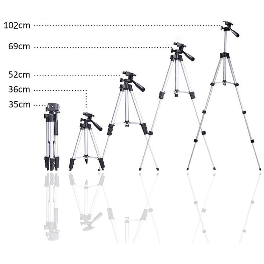 Portable Tripod Outdoor Photographic Phone Clip Flexible Camera Access- Platinum