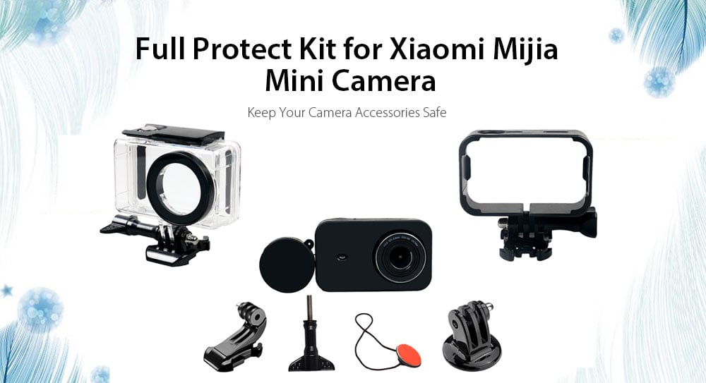 Sports Waterproof Frame Silicone Case Accessories for Xiaomi Mijia Camera - Black Regular