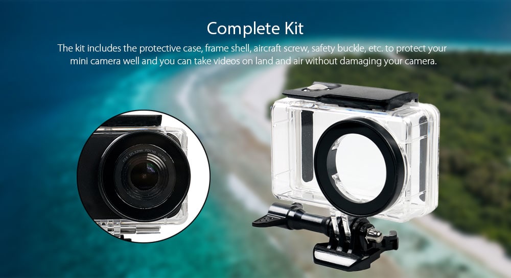 Sports Waterproof Frame Silicone Case Accessories for Xiaomi Mijia Camera - Black Regular