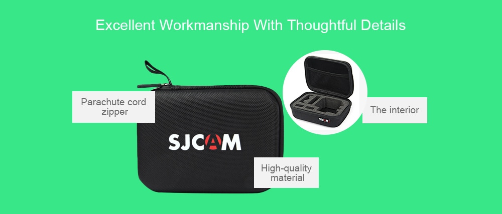 Original SJCAM Medium Size Accessory Protective Storage Bag Carry Case for SJCAM Action Camera- Black