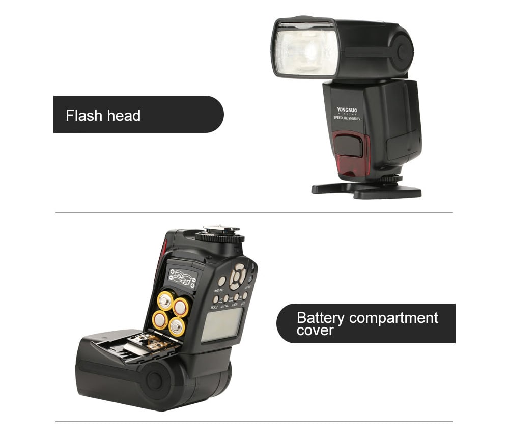 YONGNUO YN560 IV Universal External Speedlite Flashgun Master Flash for Canon / Nikon Digital SLR Cameras- Black