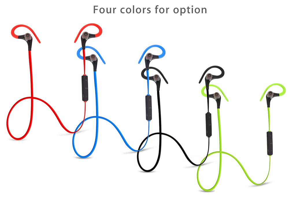 Q10 Wireless Bluetooth 4.1 Music In-ear Sport Earbuds with Mic Support Hands-free Calls Multi-connection- Blue