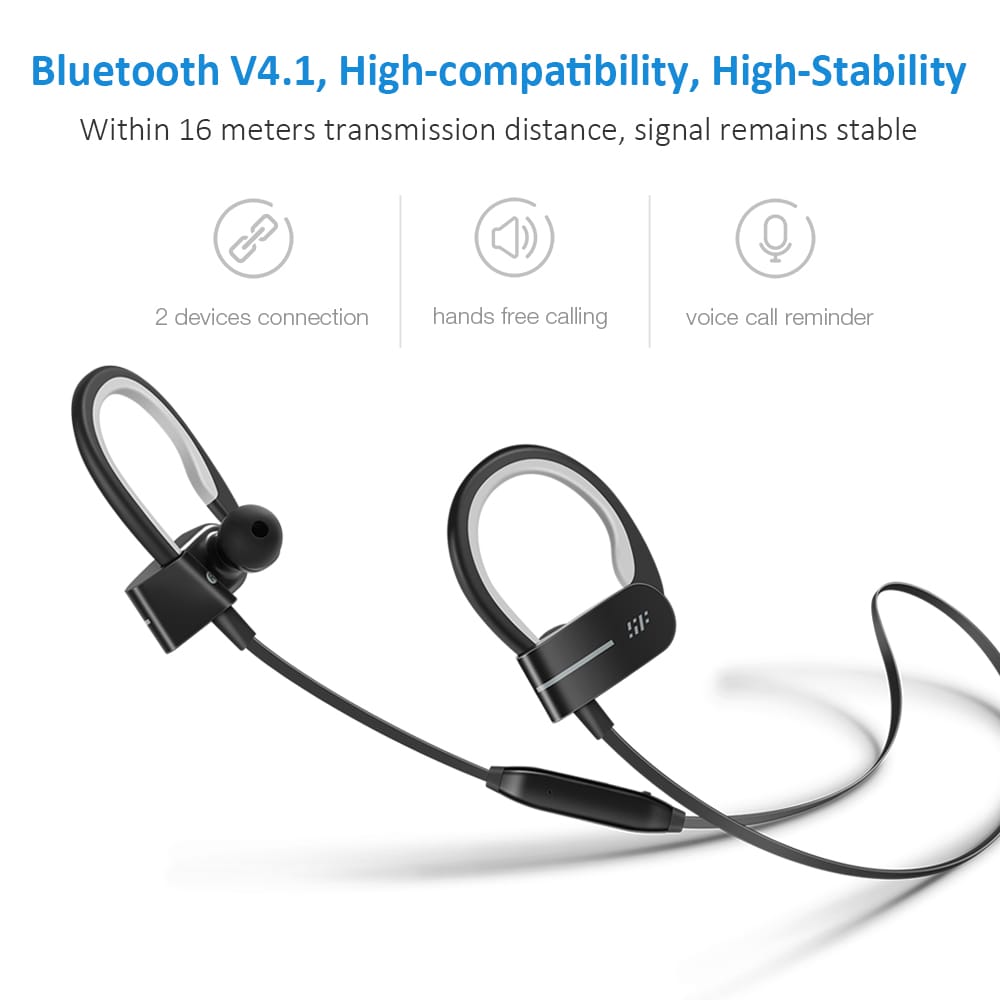 siroflo S01 Bluetooth Sports Earphone- Black