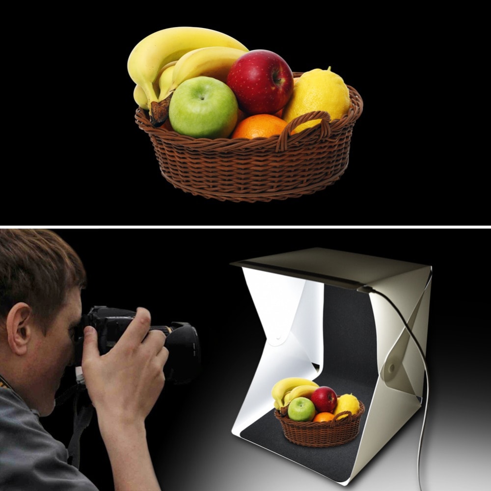 Portable LED Photography Background Photo Lightbox- White