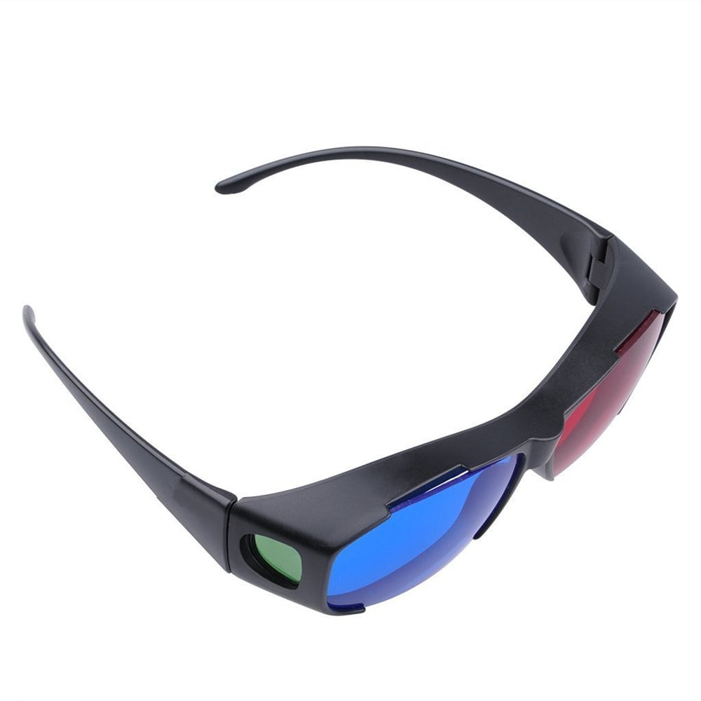 Red Blue 3D Glasses / Cyan Anaglyph Simple 3D Movie Game Extra Upgrade Style- Blue and Red