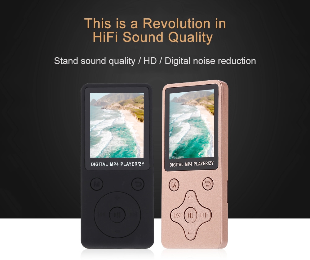 T1 Portable MP3 MP4 Music Player with Screen Display- White