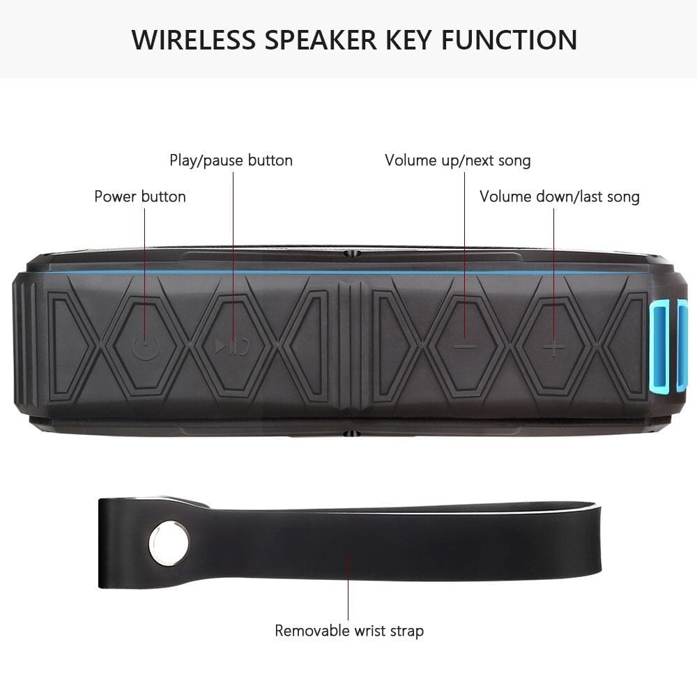 S610 Portable Outdoor Waterproof Bluetooth Speaker- Orange