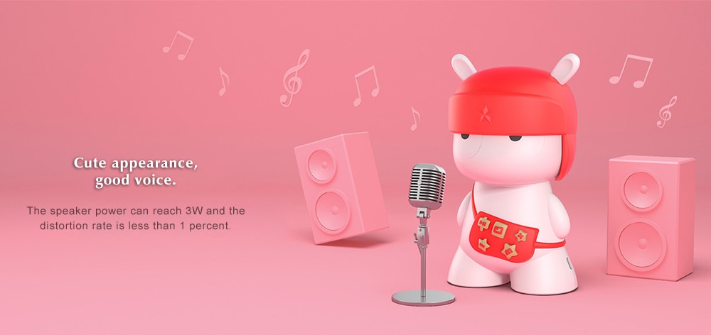 Original Xiaomi Mi Rabbit Sparkle Wireless Bluetooth Speaker for Phone / Tablet PC- Red