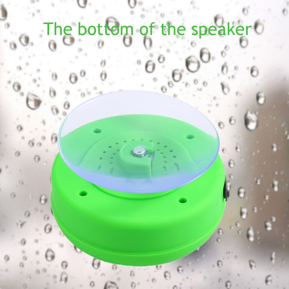 Sucker Wireless Bluetooth Speaker  Waterproof Bass Music for iPhone X- Day Sky Blue