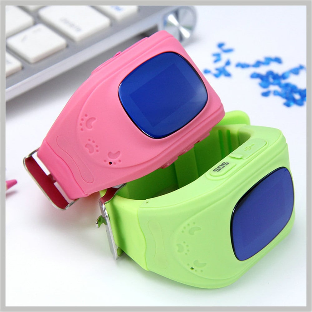 V6 Q50 OLED Child  GPS Tracker SOS  Monitoring Positioning Phone Smart Watch- Multi-E