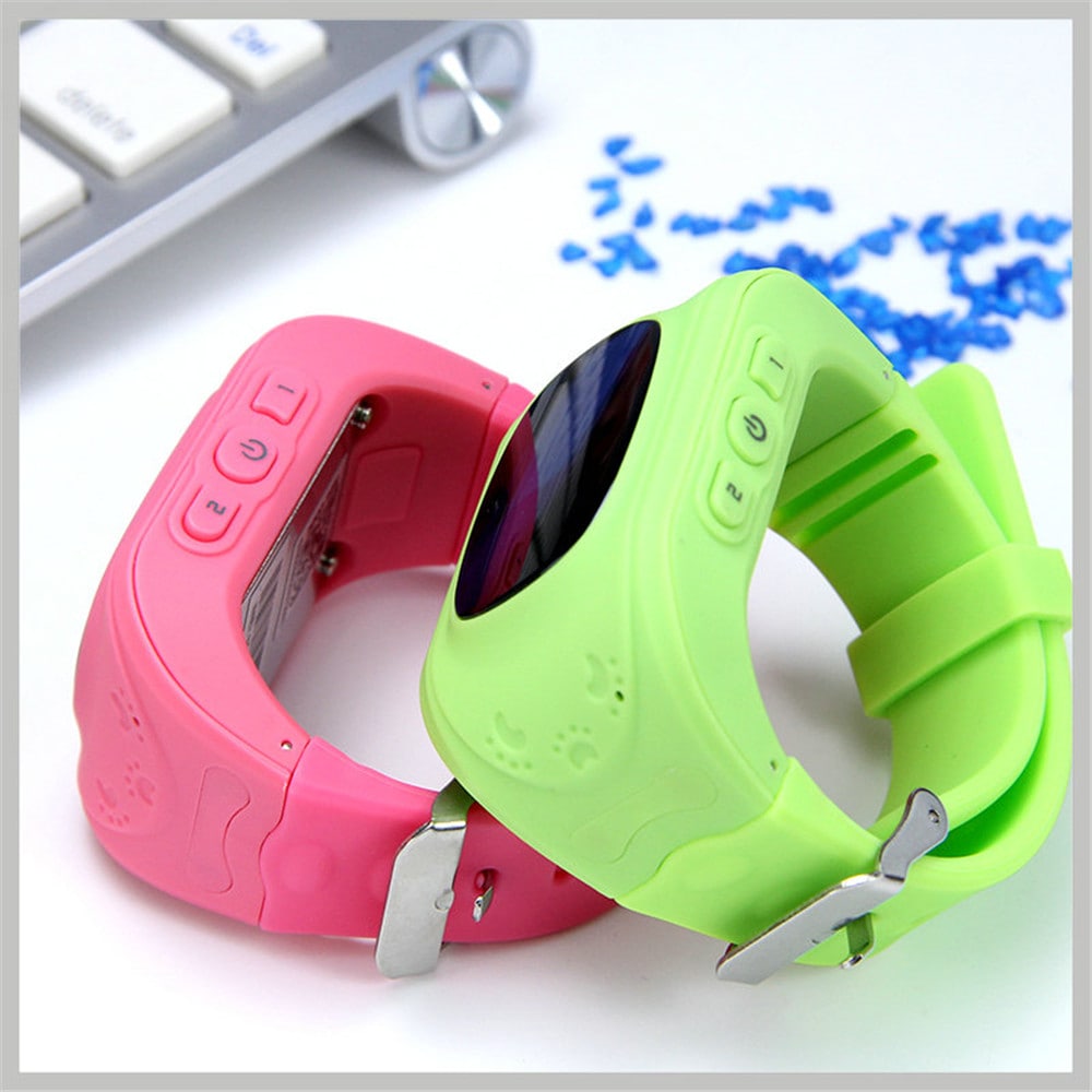 V6 Q50 OLED Child  GPS Tracker SOS  Monitoring Positioning Phone Smart Watch- Multi-E