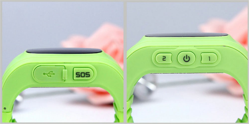 V6 Q50 OLED Child  GPS Tracker SOS  Monitoring Positioning Phone Smart Watch- Multi-E