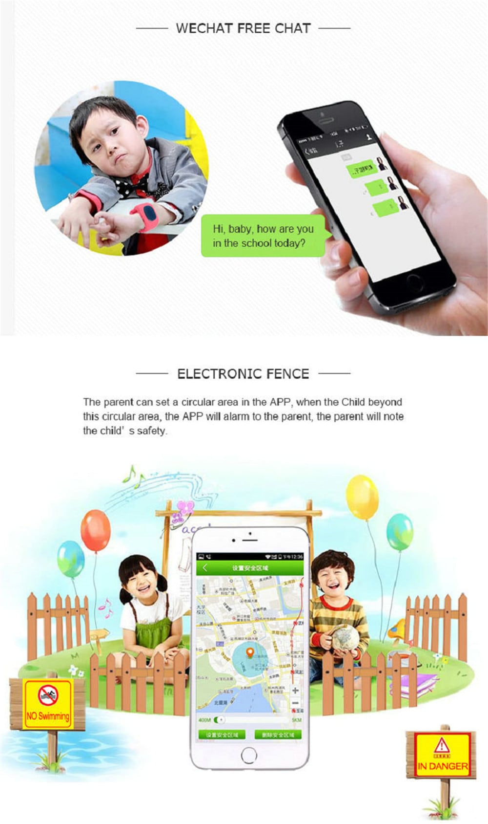 V6 Q50 OLED Child  GPS Tracker SOS  Monitoring Positioning Phone Smart Watch- Multi-E