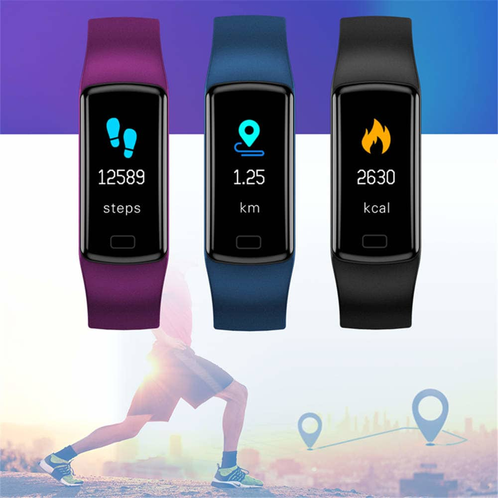 Y9 Smart Watch Color Screen Heart Rate Blood Pressure Monitoring Smart Watch- Multi-D