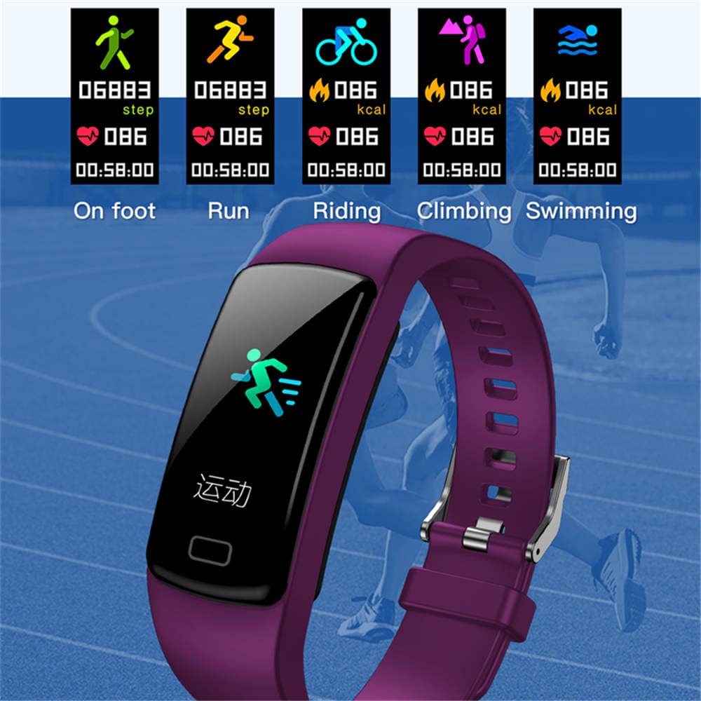 Y9 Smart Watch Color Screen Heart Rate Blood Pressure Monitoring Smart Watch- Multi-D