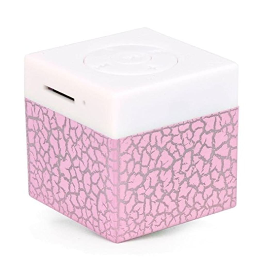 Portable Mini Stereo Bass TF Card Mini MP3 Music Player Wireless Speaker- Pink