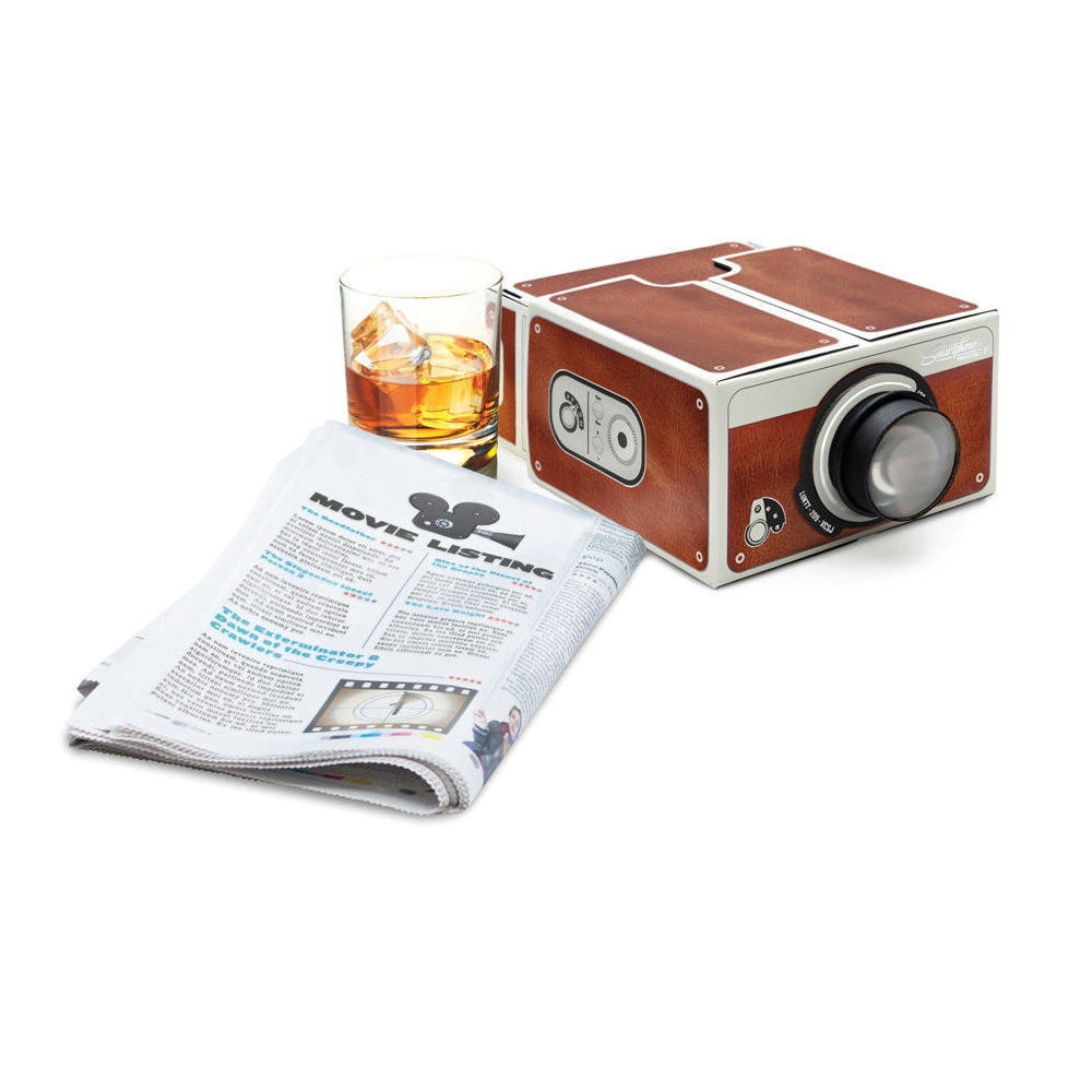 Portable DIY Cardboard Smartphone Projector Can Adjust- Orange Gold