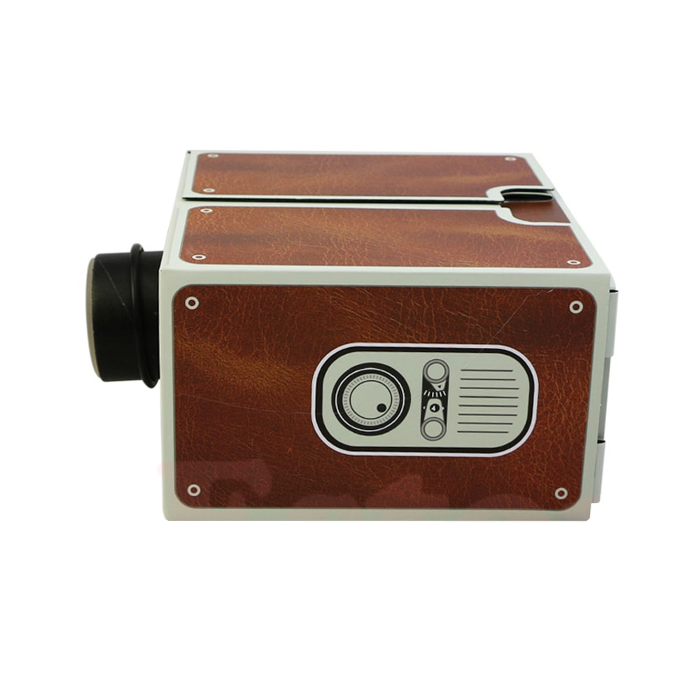 Portable DIY Cardboard Smartphone Projector Can Adjust- Orange Gold