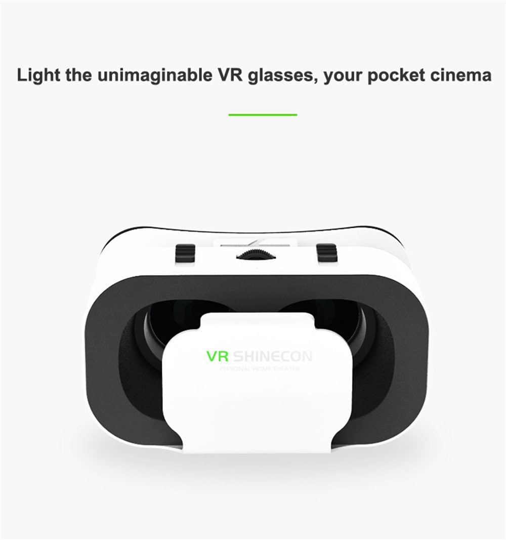 VR 3D Virtual Reality Glasses Movies Games for 4.0-6.0inch Smartphone- White