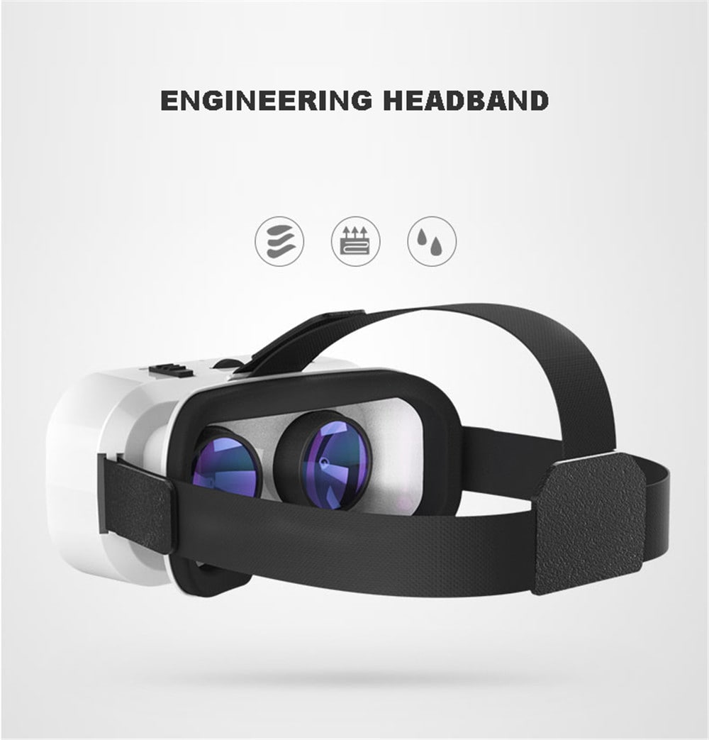 VR 3D Virtual Reality Glasses Movies Games for 4.0-6.0inch Smartphone- White