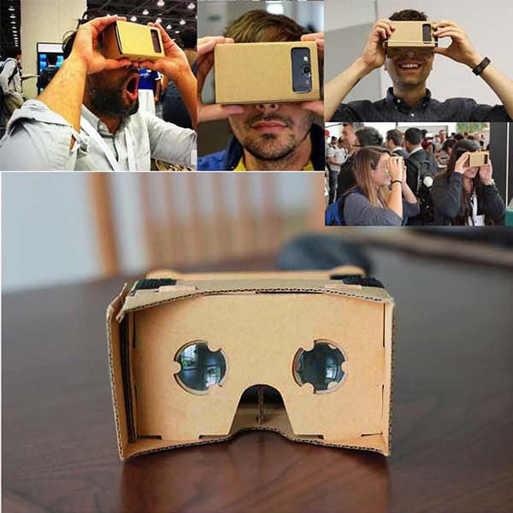 Ulter Clear DIY Cardboard 3D VR Virtual Reality Glasses For Smartphone- Khaki