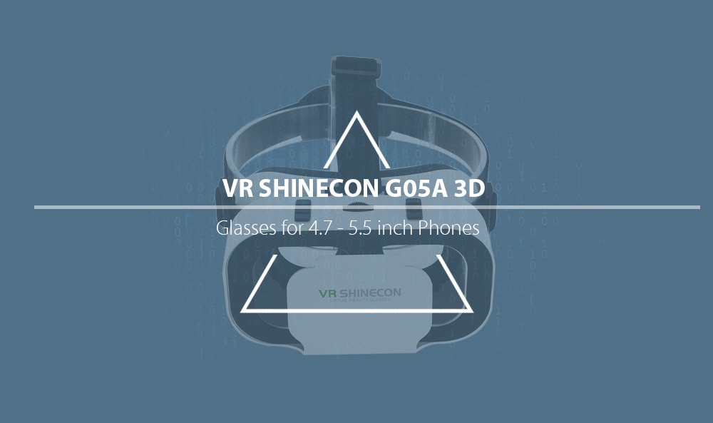 VR SHINECON G05A Virtual Reality 3D Glasses for 4.7 - 5.5 inch Phones- White