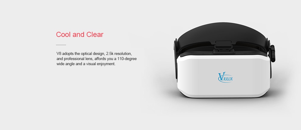 VIULUX V8 VR 3D Headset for PC 5.5 inch Full HD Support Object Adjustment- White