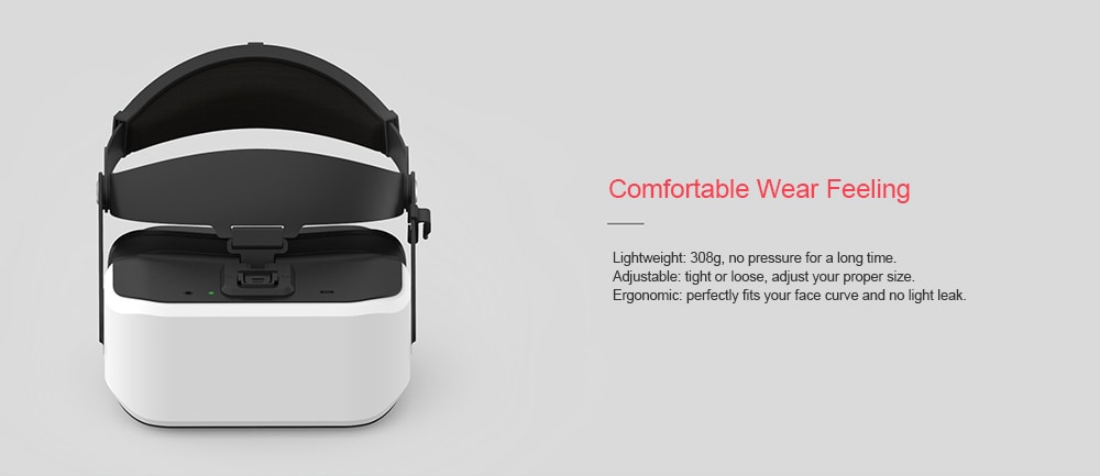 VIULUX V8 VR 3D Headset for PC 5.5 inch Full HD Support Object Adjustment- White