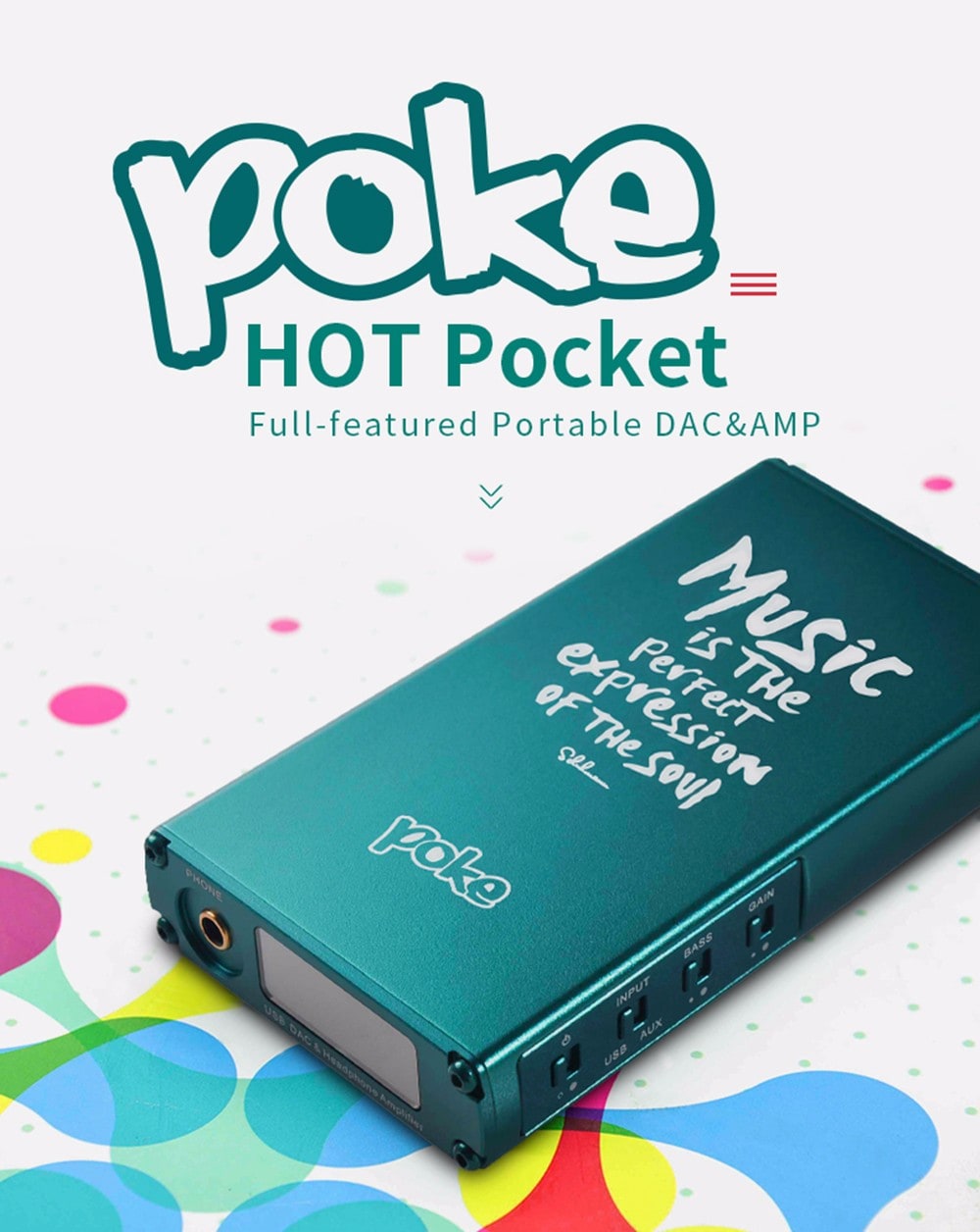 XDUOO XD - 10 Poke AK4490 DSD256 32Bit / 384KHz Decoding Portable USB DAC Headphone Amplifier- Baby Blue