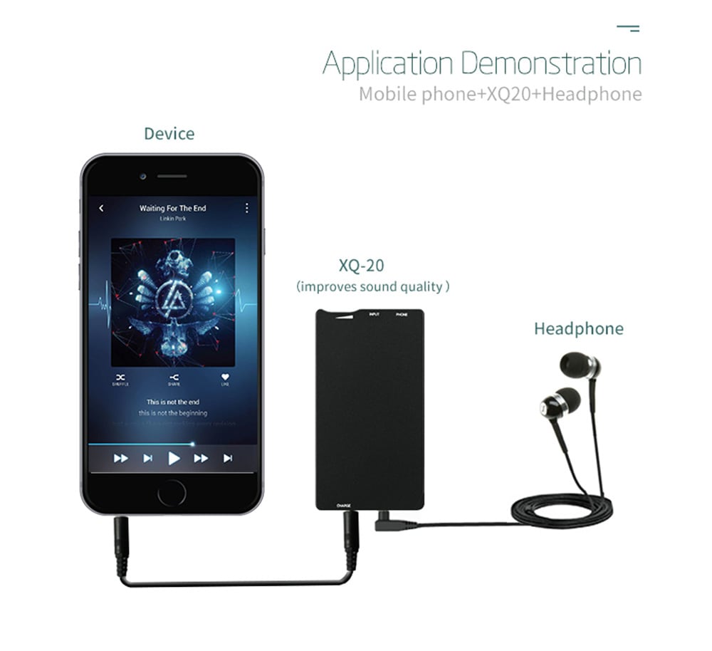 XDUOO XQ - 20 Portable Headphone Amplifier- Black