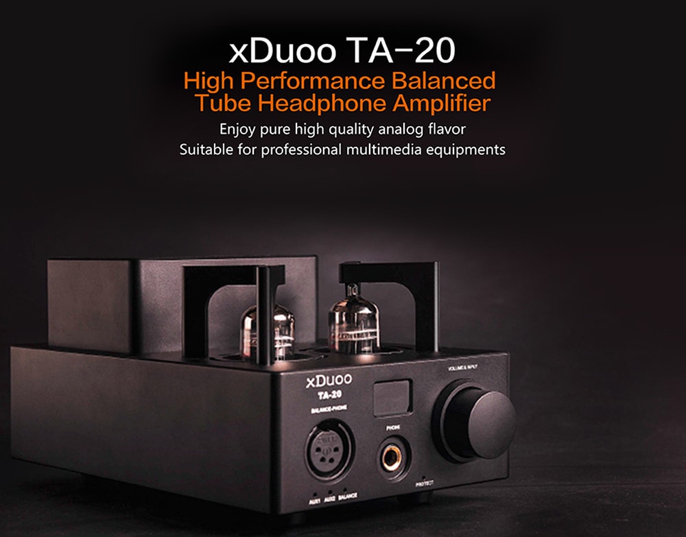 XDUOO TA - 20 High Performance Balanced Tube Headphone Amplifier- Black