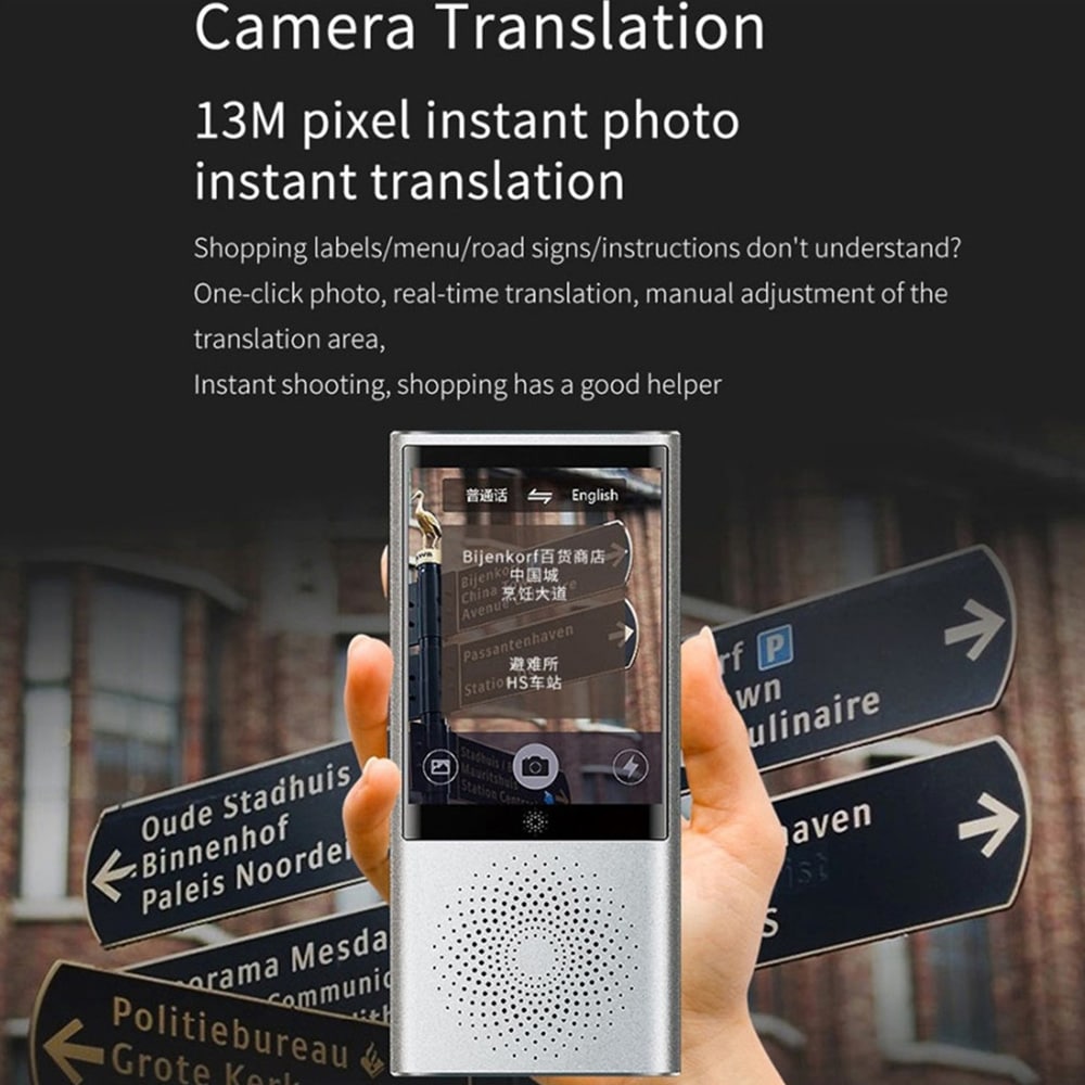 W02 Intelligent Translation Machine Multilanguage Simultaneous Photo Translator- Silver