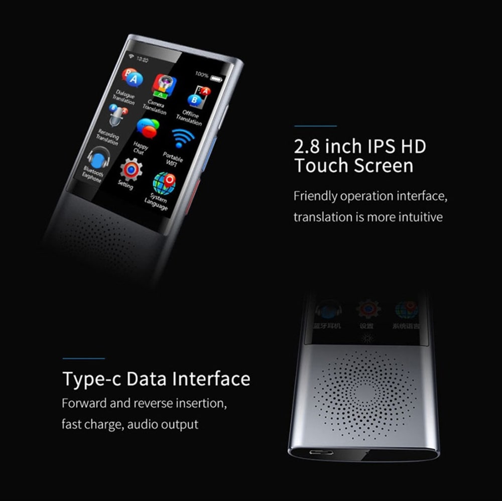 W02 Intelligent Translation Machine Multilanguage Simultaneous Photo Translator- Silver