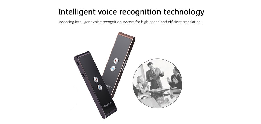 T8 Pocket Intelligent Multilingual Translator Device- Black