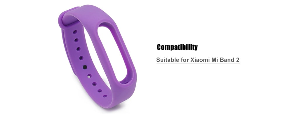 Silicone Watch Band for Xiaomi Miband 2- Black