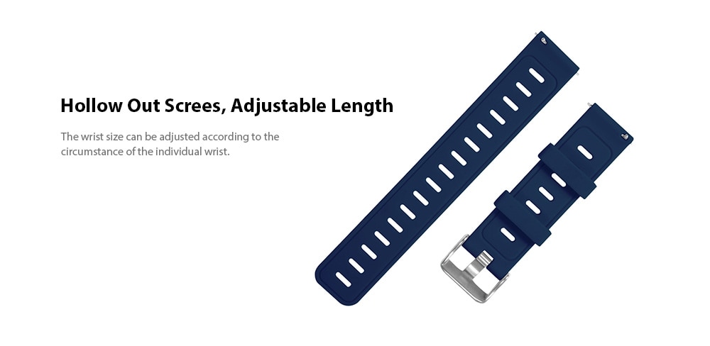 Silicone Watch Band for Amazfit Bip Smart Watch- Midnight Blue