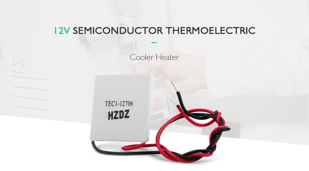 TEC1 - 12706 12V  20 - 30W Semiconductor Thermoelectric Peltier Cooler Heater for DIY Project- White