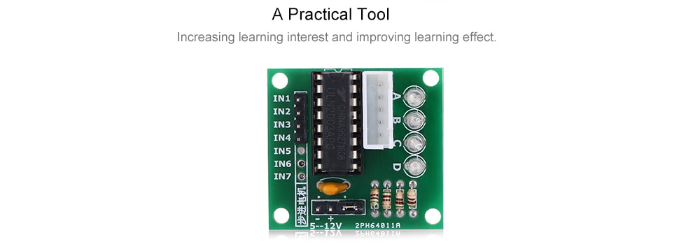 ULN2003 Motor Drive Board Module Five Line Four Phase Stepper for Arduino DIY Parts- Green