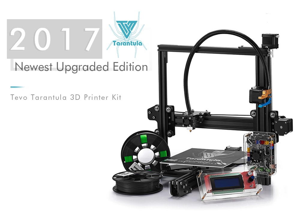 Tevo Tarantula 3D Printer Kit 200 x 200 x 200mm- Black US Plug