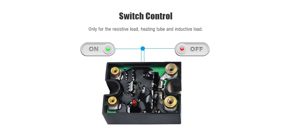 SSR - 25DA Single Phase Contactless Solid State Relay- Black