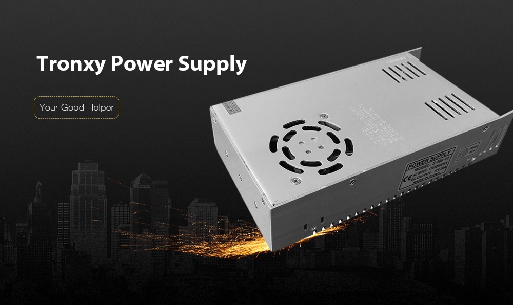 Tronxy 12V 30A Power Supply 360W with Cooling Fan input 110V / 220V- Silver