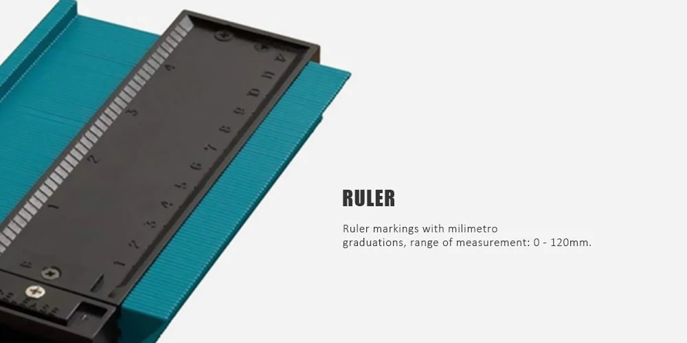 Plastic Profile Copy Gauge Contour Gauge Duplicator Wood Marking Tool- Day Sky Blue