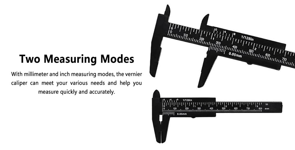 Mini Plastic Vernier Caliper 80mm / 3 inch- White