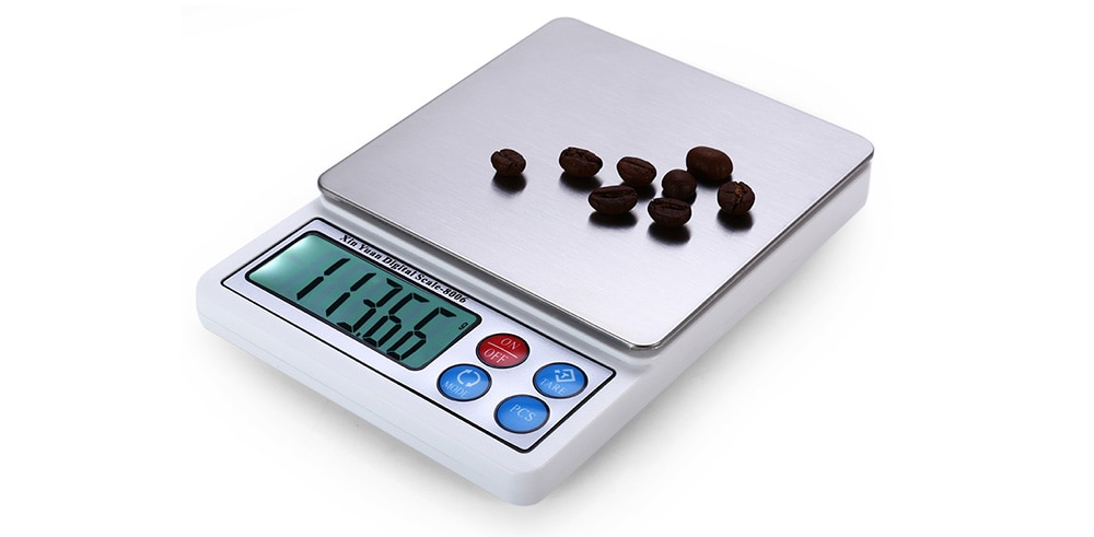 XY-8006LCD Digital Balance Weight Jewelry Kitchen Scale 600g / 0.01g- Silver 600g / 0.01g