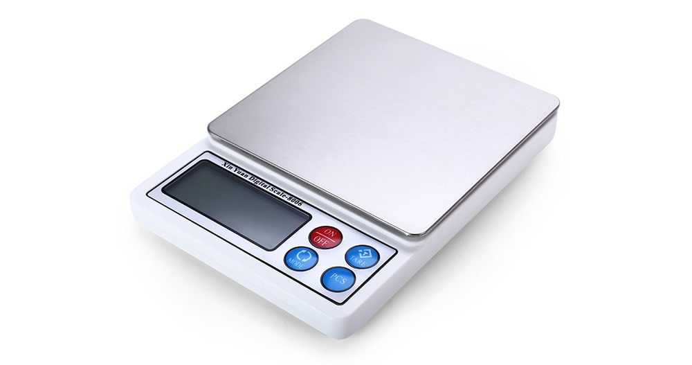 XY-8006LCD Digital Balance Weight Jewelry Kitchen Scale 600g / 0.01g- Silver 600g / 0.01g